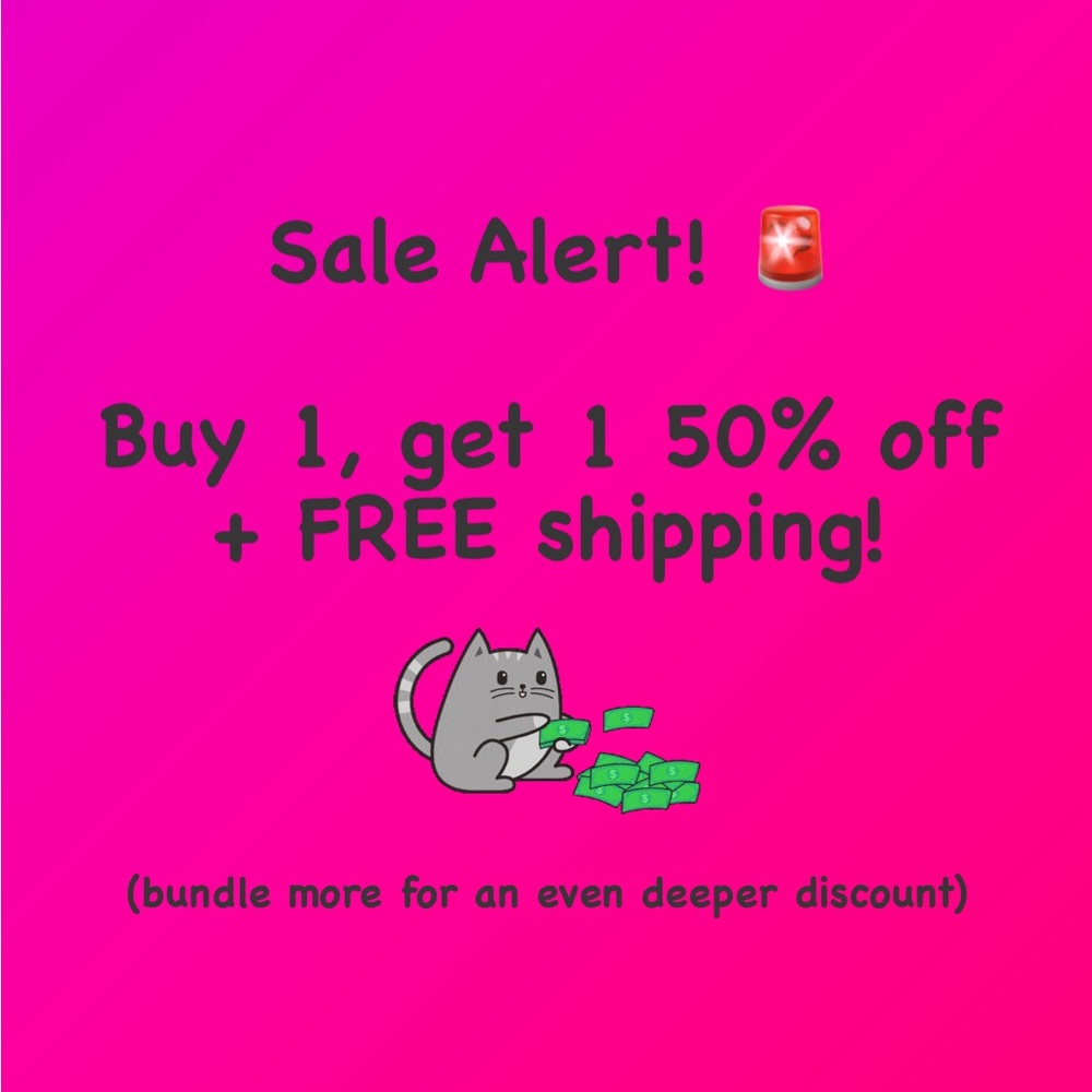 Sale! BOGO 50% Off + Free Shipping